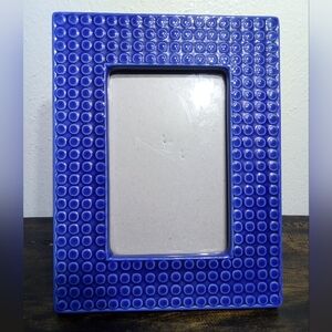 Deep Blue Bubble Wrap 3D Picture Art Frame Wall Hang Free Stand Ceramic Glass